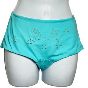 Malizia by La Perla Briefs Panties Size 8 Made in Italy aqua turquoise